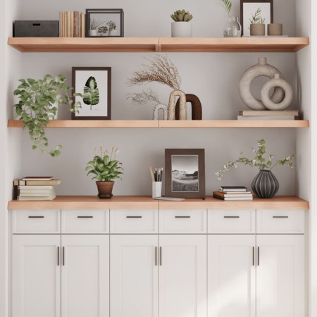 Estante de pared madera maciza roble sin tratar 160x60x(2-4) cm de , Estantes y estanterías - Ref: Foro24-363594, Precio: 110...