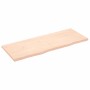 Estante de pared madera maciza roble sin tratar 160x60x(2-4) cm de , Estantes y estanterías - Ref: Foro24-363594, Precio: 110...