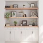 Estante de pared madera maciza roble sin tratar 160x60x(2-4) cm de , Estantes y estanterías - Ref: Foro24-363594, Precio: 110...