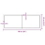Estante de pared madera maciza roble sin tratar 160x60x(2-4) cm de , Estantes y estanterías - Ref: Foro24-363594, Precio: 110...