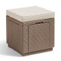 Keter Puf cubo de almacenamiento con cojín capuchino de , Cajas de almacenaje para exteriores - Ref: Foro24-408952, Precio: 7...