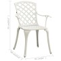 Sillas de jardín 4 unidades aluminio fundido blanco de vidaXL, Sillas de jardín - Ref: Foro24-315575, Precio: 512,34 €, Descu...