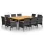 Juego de comedor de jardín 11 piezas ratán sintético gris de vidaXL, Conjuntos de jardín - Ref: Foro24-3058571, Precio: 964,8...