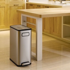 EKO Cubo de pedal Ecofly 45 L plateado mate de , Contenedores de residuos - Ref: Foro24-440019, Precio: 155,88 €, Descuento: %