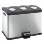 EKO Cubo de basura de pedal Rejoice 3x12 L plateado mate de , Contenedores de residuos - Ref: Foro24-440033, Precio: 114,93 €...