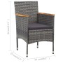 Juego de comedor de jardín 11 piezas ratán sintético gris de vidaXL, Conjuntos de jardín - Ref: Foro24-3058571, Precio: 964,8...