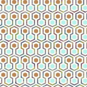 Noordwand Papel de pared Good Vibes Hexagon Pattern verde y naranja de , Papel pintado - Ref: Foro24-440446, Precio: 22,00 €,...