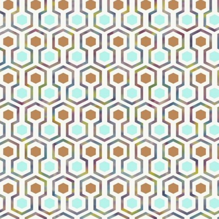 Noordwand Papel de pared Good Vibes Hexagon Pattern verde y naranja de , Papel pintado - Ref: Foro24-440446, Precio: 22,00 €,...