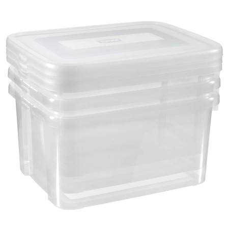 Curver Juego de cajas de almacenamiento Handy 3x25L transparente de , Cestas para almacenaje - Ref: Foro24-443853, Precio: 42...