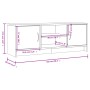 Mueble para TV madera de ingeniería roble marrón 102x30x37,5 cm de , Muebles TV - Ref: Foro24-823260, Precio: 60,98 €, Descue...
