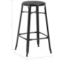 Taburetes de cocina 6 unidades acero negro de , Taburetes de cocina - Ref: Foro24-3054559, Precio: 468,74 €, Descuento: %