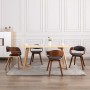 Sillas de comedor 4 unidades madera curvada y tela gris de , Sillas de comedor - Ref: Foro24-3054820, Precio: 708,85 €, Descu...