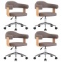 Sillas comedor giratorias 4 uds madera curvada tela gris taupe de , Sillas de comedor - Ref: Foro24-3054906, Precio: 598,37 €...