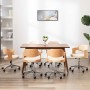 Sillas de comedor giratorias 4 uds madera curvada cuero crema de , Sillas de comedor - Ref: Foro24-3054933, Precio: 548,15 €,...