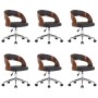 Sillas de comedor giratorias 6 uds madera curvada y cuero negro de , Sillas de comedor - Ref: Foro24-3054910, Precio: 854,16 ...