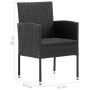 Juego de comedor para jardín 3 piezas ratán sintético negro de , Conjuntos de jardín - Ref: Foro24-3059411, Precio: 220,56 €,...
