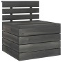 Muebles palets de jardín 8 pzas madera maciza pino gris oscuro de , Conjuntos de jardín - Ref: Foro24-3063760, Precio: 556,61...