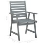 Sillas comedor de jardín 3 uds madera maciza acacia y cojines de , Sillas de jardín - Ref: Foro24-3064441, Precio: 290,35 €, ...