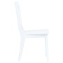 Sillas de comedor 4 unidades madera maciza de caucho blanco en Sillas de comedor | Comprar online en Foru.es