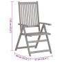 Sillas reclinables jardín y cojines 4 uds madera maciza acacia de , Sillas de jardín - Ref: Foro24-3065388, Precio: 322,13 €,...