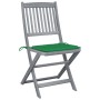 Sillas de jardín plegables 6 uds cojines madera maciza acacia de , Sillas de jardín - Ref: Foro24-3065439, Precio: 329,53 €, ...