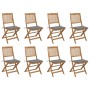 Sillas de jardín plegables 8 uds y cojines madera maciza acacia de , Sillas de jardín - Ref: Foro24-3075114, Precio: 419,41 €...