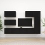 Juego de muebles de TV 6 piezas madera contrachapada negro de , Muebles TV - Ref: Foro24-3078820, Precio: 257,37 €, Descuento: %
