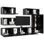 Juego de muebles de TV 6 piezas madera contrachapada negro de , Muebles TV - Ref: Foro24-3078820, Precio: 257,37 €, Descuento: %