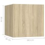 Set de muebles salón TV 10 pzas madera ingeniería roble Sonoma de , Muebles TV - Ref: Foro24-3079039, Precio: 276,61 €, Descu...