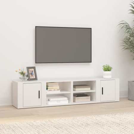 Muebles para TV 2 uds madera contrachapada blanco 80x31,5x36 cm de , Muebles TV - Ref: Foro24-819437, Precio: 86,87 €, Descue...