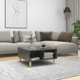 Mesa de centro madera contrachapada gris brillante 60x60x30 cm de , Mesas de centro - Ref: Foro24-805985, Precio: 44,13 €, De...