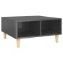 Mesa de centro madera contrachapada gris brillante 60x60x30 cm de , Mesas de centro - Ref: Foro24-805985, Precio: 44,13 €, De...