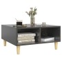 Mesa de centro madera contrachapada gris brillante 60x60x30 cm de , Mesas de centro - Ref: Foro24-805985, Precio: 44,13 €, De...