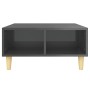 Mesa de centro madera contrachapada gris brillante 60x60x30 cm de , Mesas de centro - Ref: Foro24-805985, Precio: 44,13 €, De...