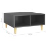 Mesa de centro madera contrachapada gris brillante 60x60x30 cm de , Mesas de centro - Ref: Foro24-805985, Precio: 44,13 €, De...