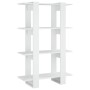 Estantería/divisor de espacios blanco brillante 80x30x123,5 cm de , Librerías y estanterías - Ref: Foro24-811580, Precio: 39,...