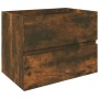 Mueble de lavabo contrachapado roble ahumado 60x38,5x45 cm de , Muebles de baño - Ref: Foro24-815648, Precio: 47,61 €, Descue...