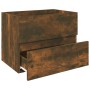 Mueble de lavabo contrachapado roble ahumado 60x38,5x45 cm de , Muebles de baño - Ref: Foro24-815648, Precio: 47,61 €, Descue...