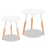 Set de mesas auxiliares 2 unidades madera maciza de pino blanco de , Mesas auxiliares - Ref: Foro24-244734, Precio: 64,95 €, ...