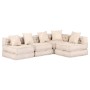 Puf modular de 4 plazas de tela beige de , Cojines para sillas y sofás - Ref: Foro24-249398, Precio: 848,96 €, Descuento: %