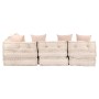 Puf modular de 4 plazas de tela beige de , Cojines para sillas y sofás - Ref: Foro24-249398, Precio: 848,96 €, Descuento: %