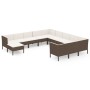 Set muebles de jardín 12 pzas y cojines ratán sintético marrón de , Conjuntos de jardín - Ref: Foro24-3094523, Precio: 1,00 €...