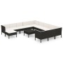 Set de muebles de jardín 13 pzas cojines ratán sintético negro de , Conjuntos de jardín - Ref: Foro24-3094528, Precio: 1,00 €...
