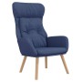 Sillón de relax con taburete tela azul de , Sillones - Ref: Foro24-3097754, Precio: 141,63 €, Descuento: %