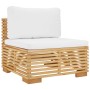 Juego muebles de jardín 3 piezas y cojines madera maciza teca de , Conjuntos de jardín - Ref: Foro24-3100905, Precio: 489,17 ...