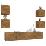 Set de muebles de TV 6 pzas madera contrachapada roble ahumado de , Muebles TV - Ref: Foro24-3114259, Precio: 130,45 €, Descu...