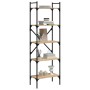 Librería de 5 estantes madera roble Sonoma 56x31,5x174 cm de , Librerías y estanterías - Ref: Foro24-833344, Precio: 61,88 €,...