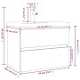 Mueble de baño con lavabo madera contrachapada marrón roble de , Tocadores de baño - Ref: Foro24-3152872, Precio: 205,32 €, D...