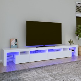 Mueble de TV con luces LED blanco 260x36,5x40 cm de , Muebles TV - Ref: Foro24-3152818, Precio: 192,41 €, Descuento: %