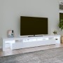 Mueble de TV con luces LED blanco 260x36,5x40 cm de , Muebles TV - Ref: Foro24-3152818, Precio: 192,41 €, Descuento: %